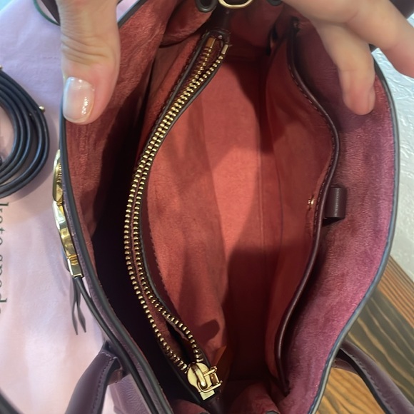 NWT Kate Spade Medium Toujours Leather Cherrywood Satchel w/ Dust Bag - Picture 8 of 9